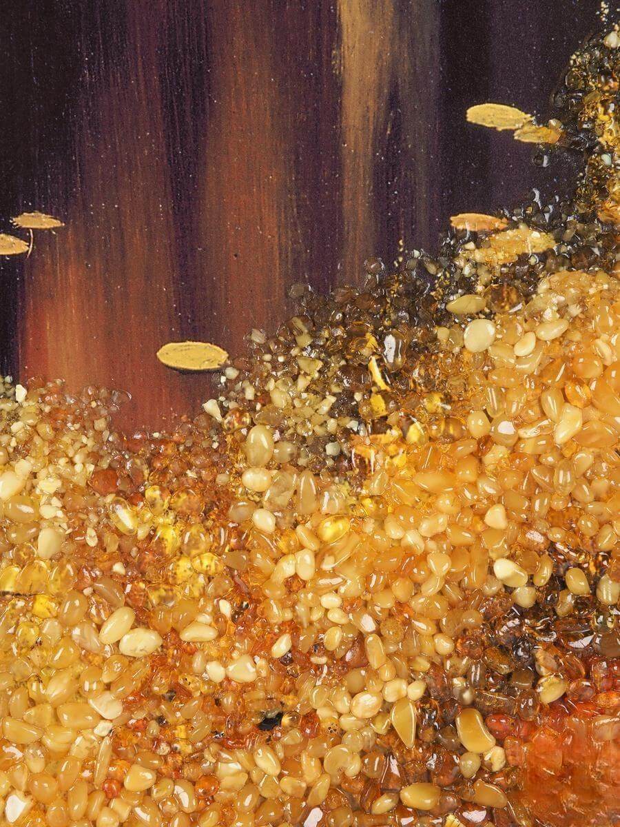 Картина с янтарем «Мостик»