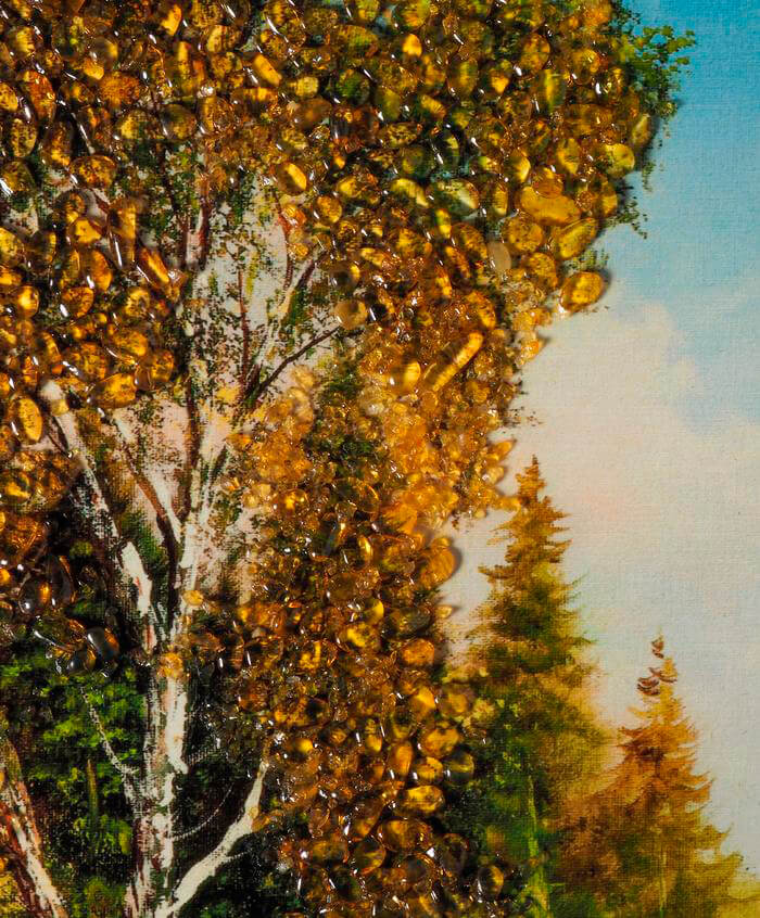 Картина с янтарем «Мост»