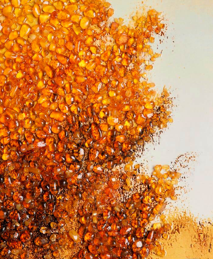 Картина с янтарём «Речка»